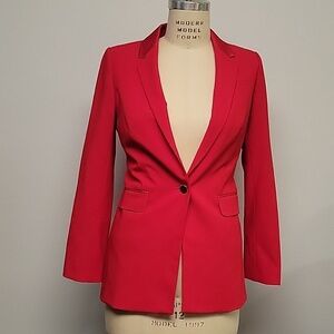 Calvin Klein Red Blazer, Size 6P